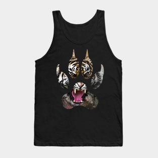 Angry Tiger Face Claw Tank Top